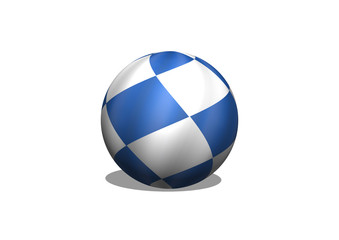 Sphere 3d Checkered Flag Racing Ball