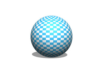 Sphere 3d Checkered Flag Racing Ball