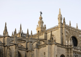 Fototapeta na wymiar La Giralda, tower of the cathedral of Seville
