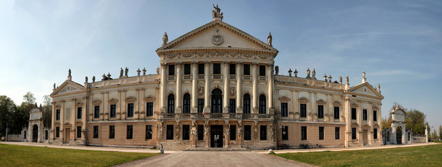 Fototapeta na wymiar View of Villa Pisani, a large historical Italian residence