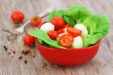 Mozzarella and cherry tomato salad
