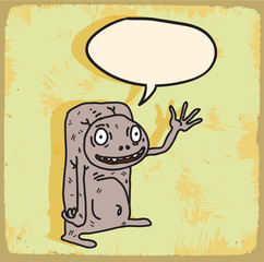 Cartoon alien creature