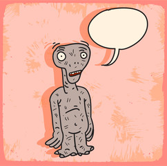 Cartoon alien creature