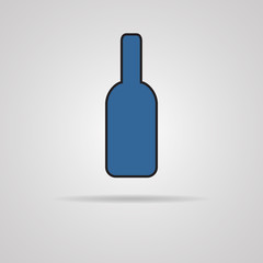Bottle of beer - vector illustration