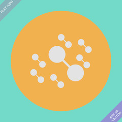 Molecule connect icon - vector illustration