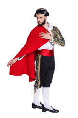 Toreador with a red cape