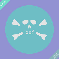 Skull and bones - a mark of the danger  warning