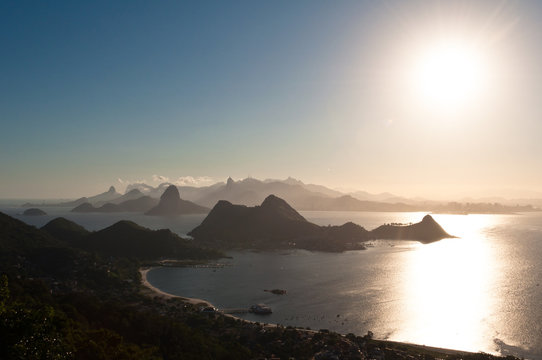 Beautiful Panoramic View of Rio de Janeiro Mountains