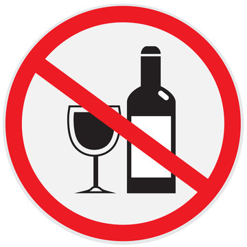 No alcohol allowed sign