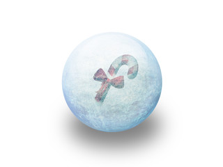 Boule de noël sucre d'orge givré