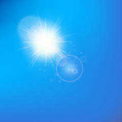 Sun with lens flare template