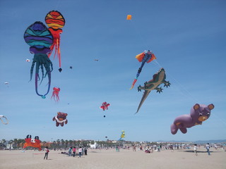 Festival cometas playa Malvarrosa, Valencia