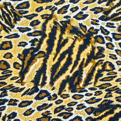 texture of fabric stripes leopard
