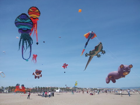 Festival cometas playa Malvarrosa, Valencia