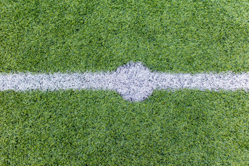 Obraz premium football amateur stadium with green grass