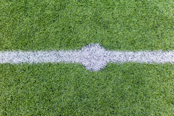 Fototapete Stadion Fußball-Amateurstadion mit grünem Gras