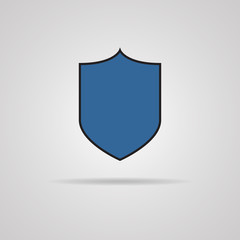 Vector protection icon with shadow.