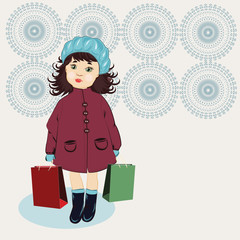 young girl in a blue beret