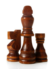 Chess pieces isolated on white