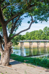 Concrete bridge above Ping river