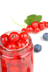 Delicious raw fresh red currant berries