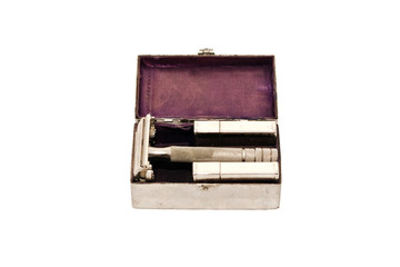 Antique razor and blades with case.