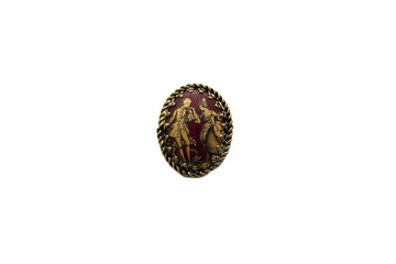 Antique brooch of couple.