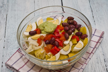 Potato Salad with avocado mayonnaise