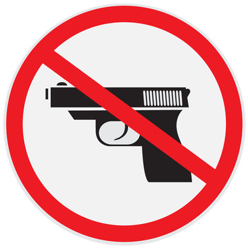 No guns allowed sign