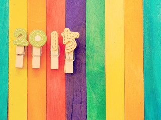  2015 on wood old retro vintage style