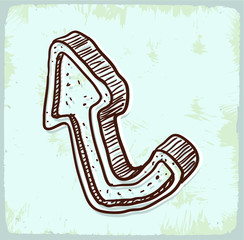 Cartoon sign arrow illustration