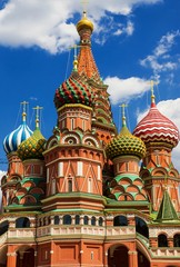 St. Basil's Cathedral on Red Square in Moscow, Russia.