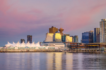 Vancouver Waterfront at Sunset