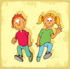 Cartoon student illustration