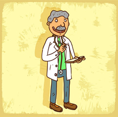 Cartoon doctor illustration
