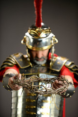 Roman Soldier Honding Crown of Thorns