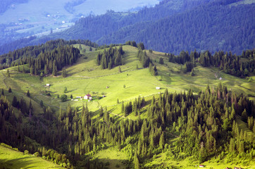 panoramic view of village - Carpathiam mountains