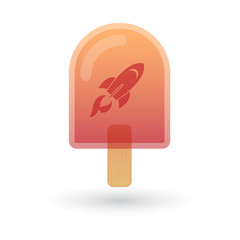 Ice cream icon with a roket