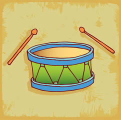 Cartoon drum illustration