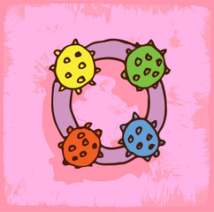 Cartoon dog toy illustration