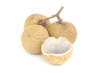 longan isolated on white background
