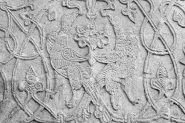 Carving on the white stone