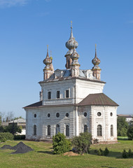 Fototapeta na wymiar Cathedral of the Archangel Michael in Yuriev-Polsky