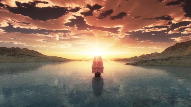sunset sea