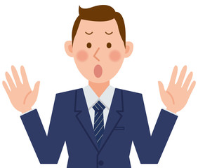 ビジネスマン　降参