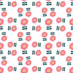 Seamless color decorative flower pattern