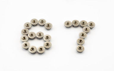 6 and 7 Number, Created by Stainless Steel Hex Flange Nuts