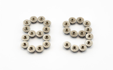 8 and 9 Number, Created by Stainless Steel Hex Flange Nuts