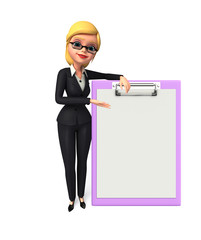 Young Business Woman with notepad