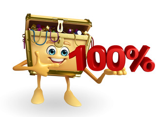 Treasure box character with Percent sign
